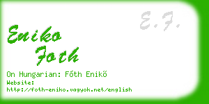 eniko foth business card